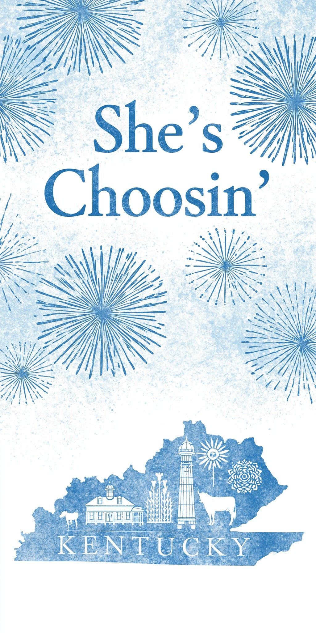 Blue Fireworks — full design art