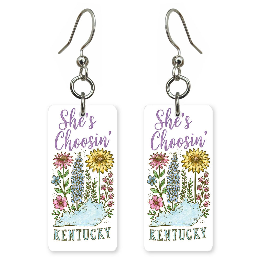 Wildflowers — She's Choosing earrings, shown as a pair