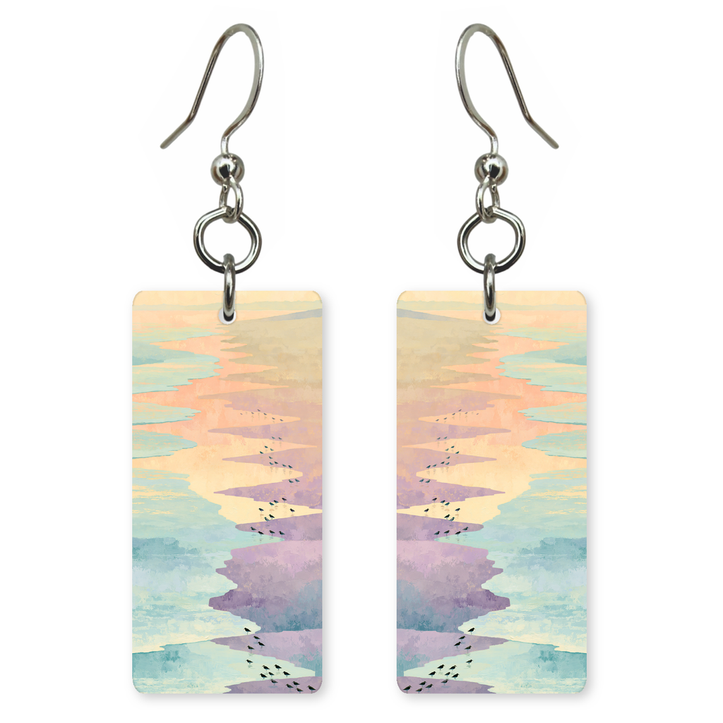She's Choosing Maine Earrings | Tidal Flats Shorebirds