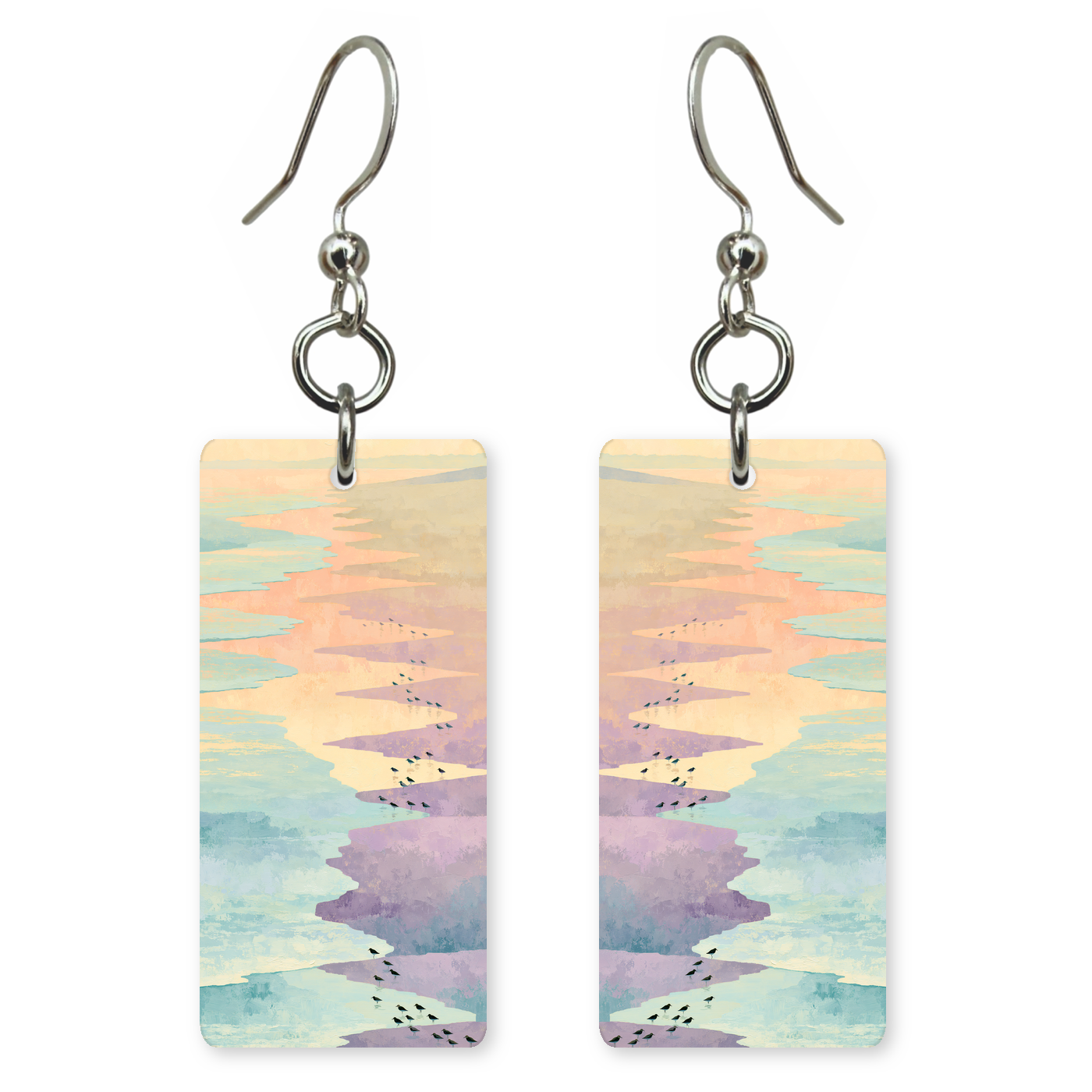 She's Choosing Maine Earrings | Tidal Flats Shorebirds