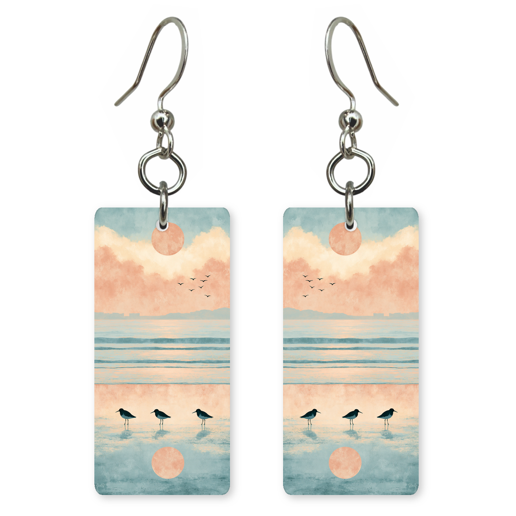 She's Choosing Maine Earrings | Twin Sun Sandpipers