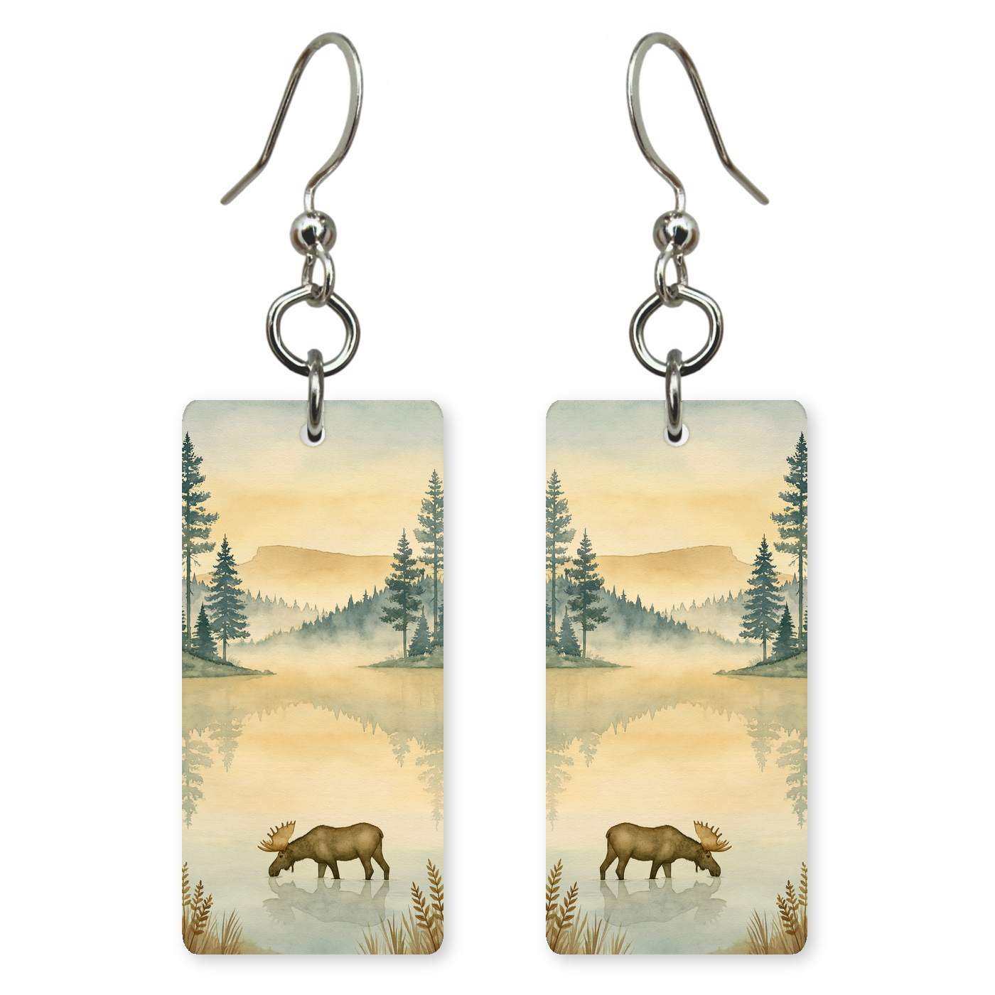 She's Choosing Maine Earrings | Woodland Moose Pond