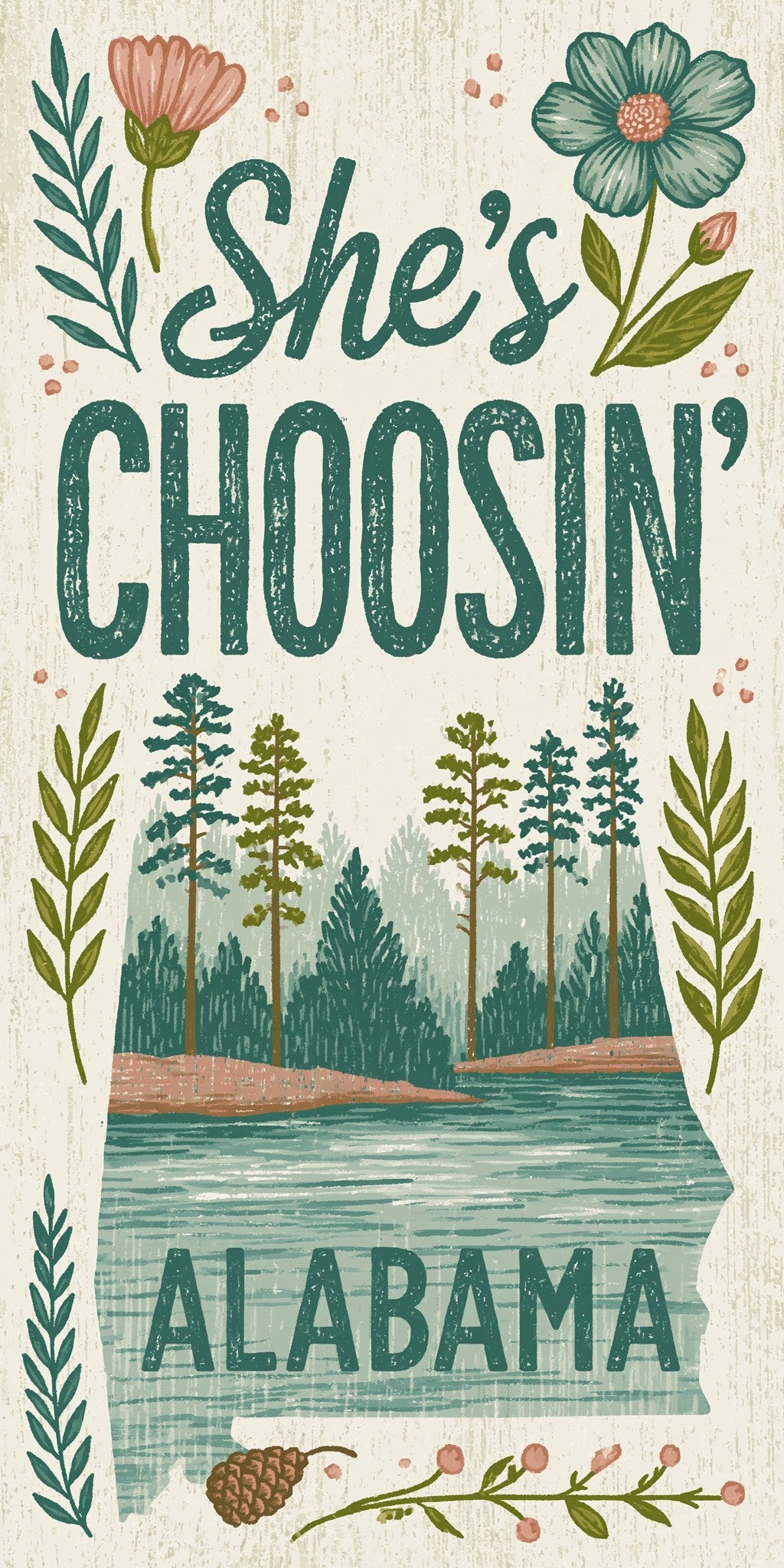 Forest Lake Poster — full design art