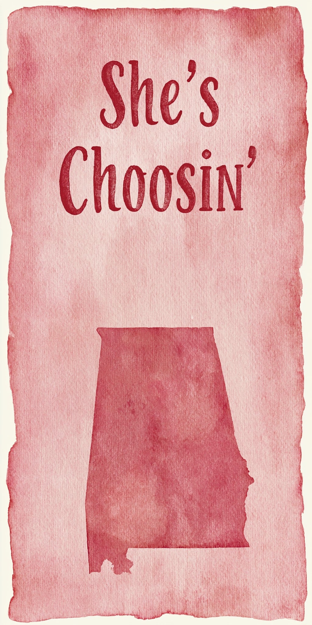 Pink Watercolor Silhouette — full design art