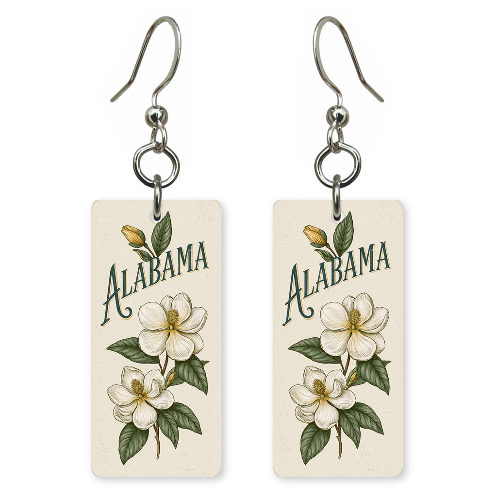 Magnolia Bloom — She's Choosing earrings, shown as a pair