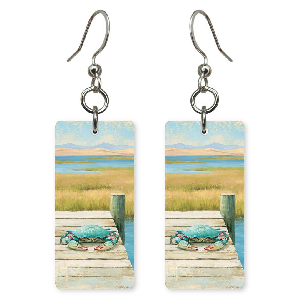 She's Choosing Maryland Earrings | Blue Crab Dock
