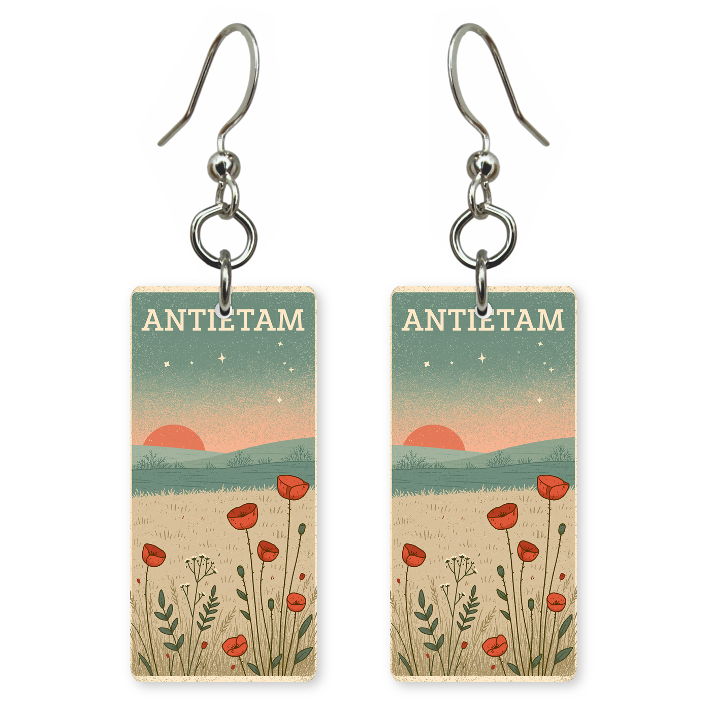She's Choosing Maryland Earrings | Antietam Poppies