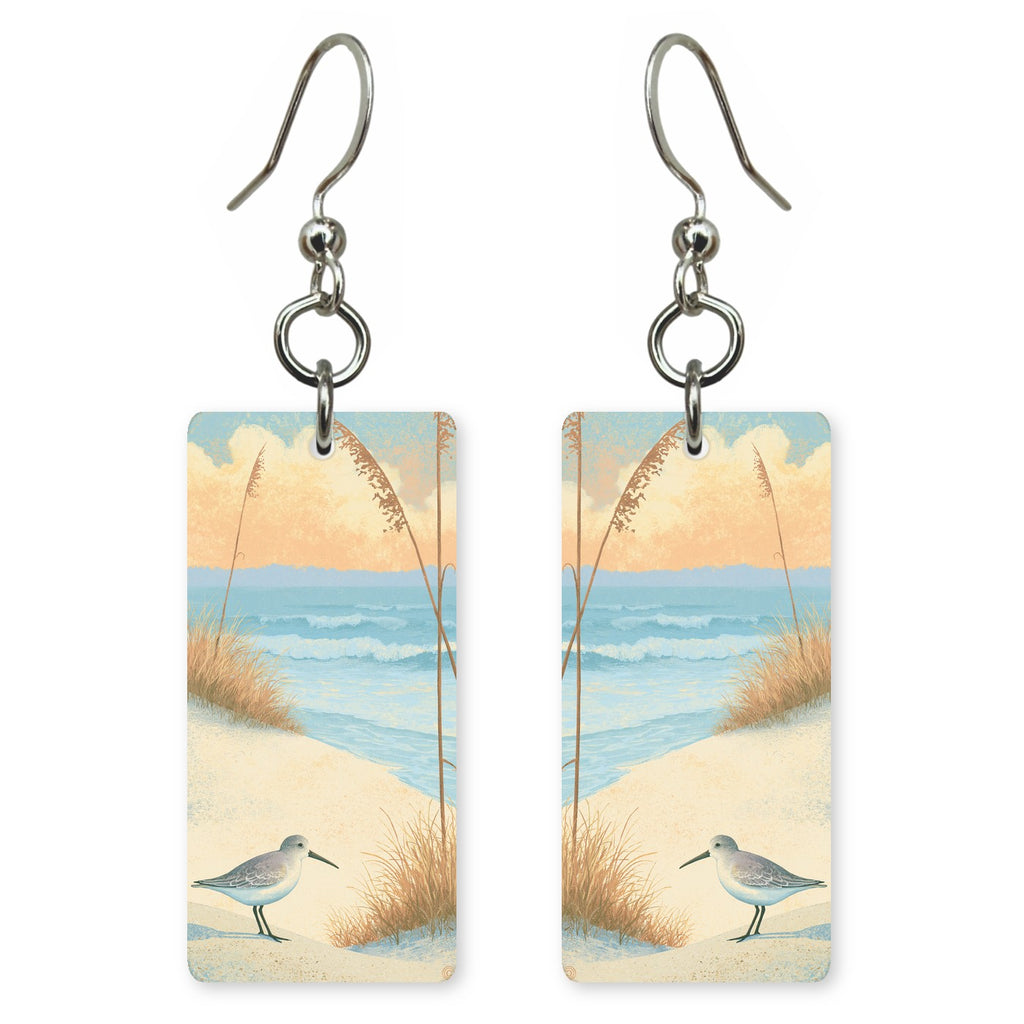 She's Choosing Massachusetts Earrings | Sandpiper Sea Oats | SC21B12