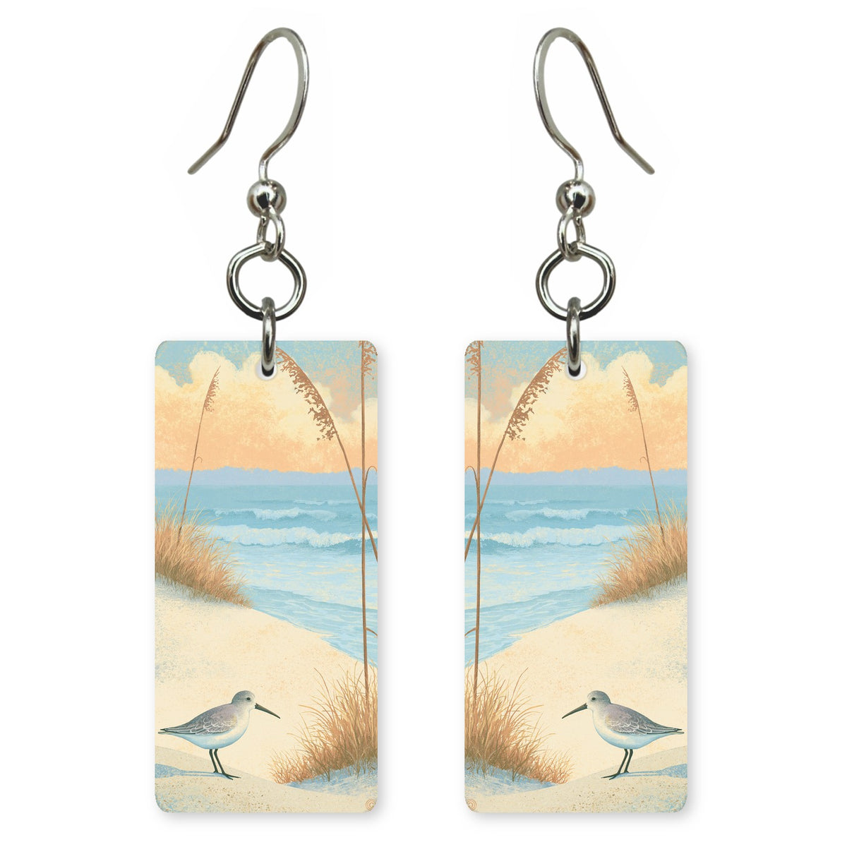 She's Choosing Massachusetts Earrings | Sandpiper Sea Oats | SC21B12