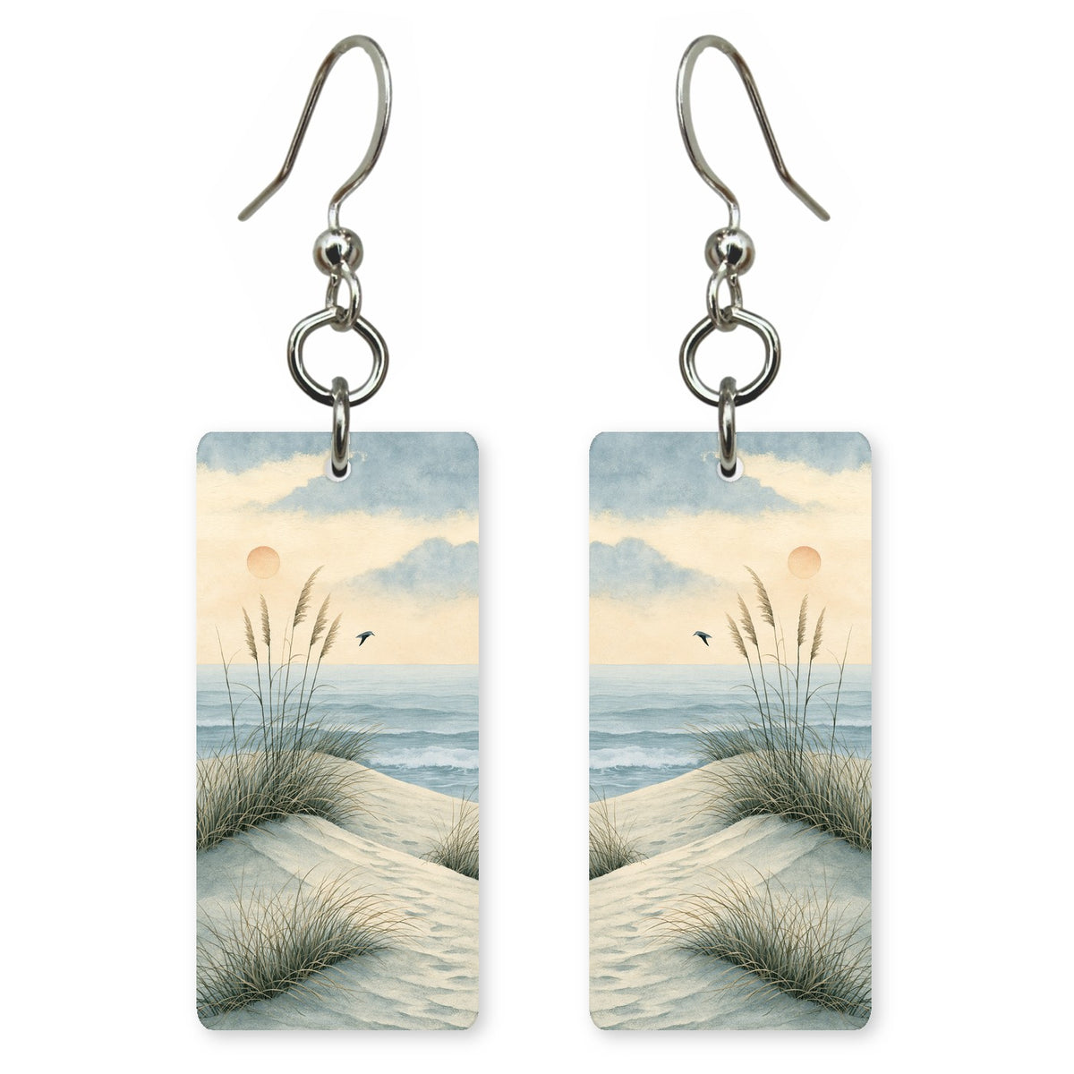 She's Choosing Massachusetts Earrings | Dune Grass Sunrise | SC21B13