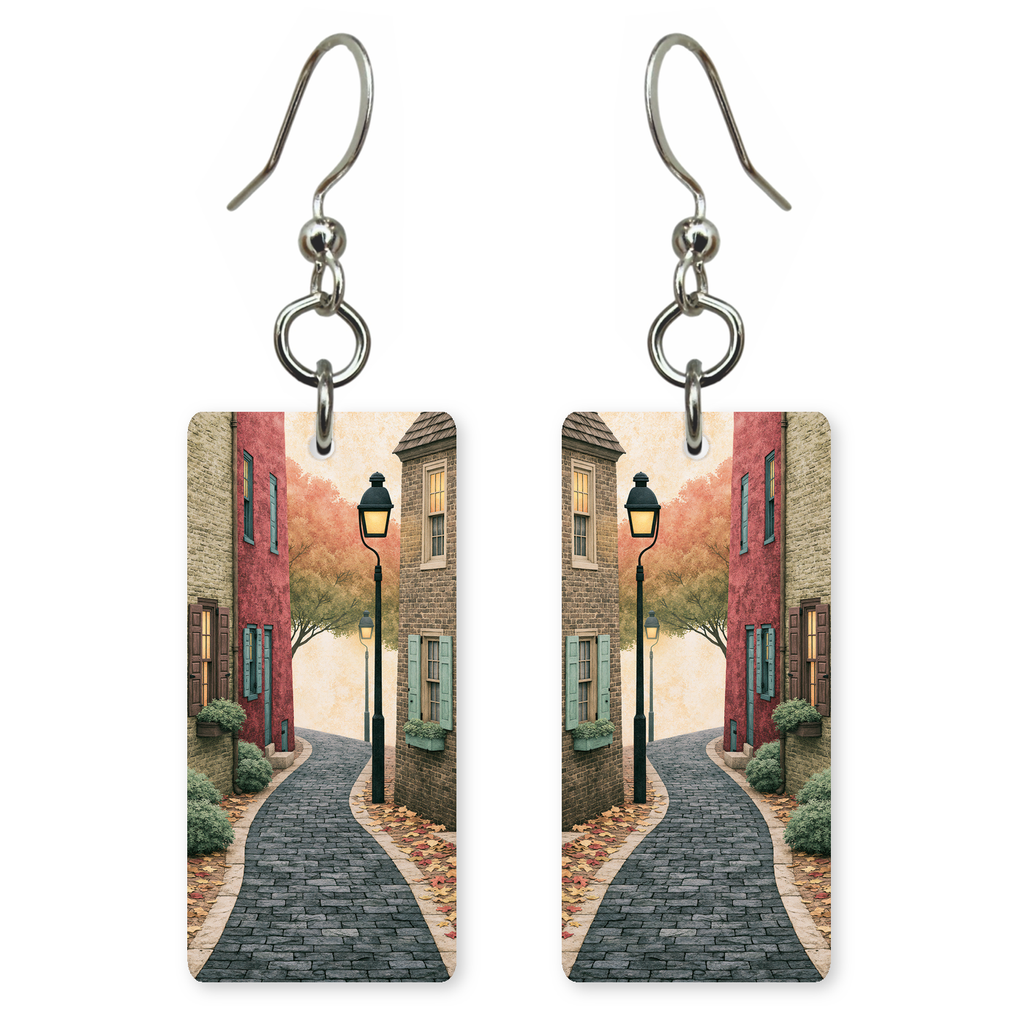 She's Choosing Massachusetts Earrings | Cobblestone Lamp Lane