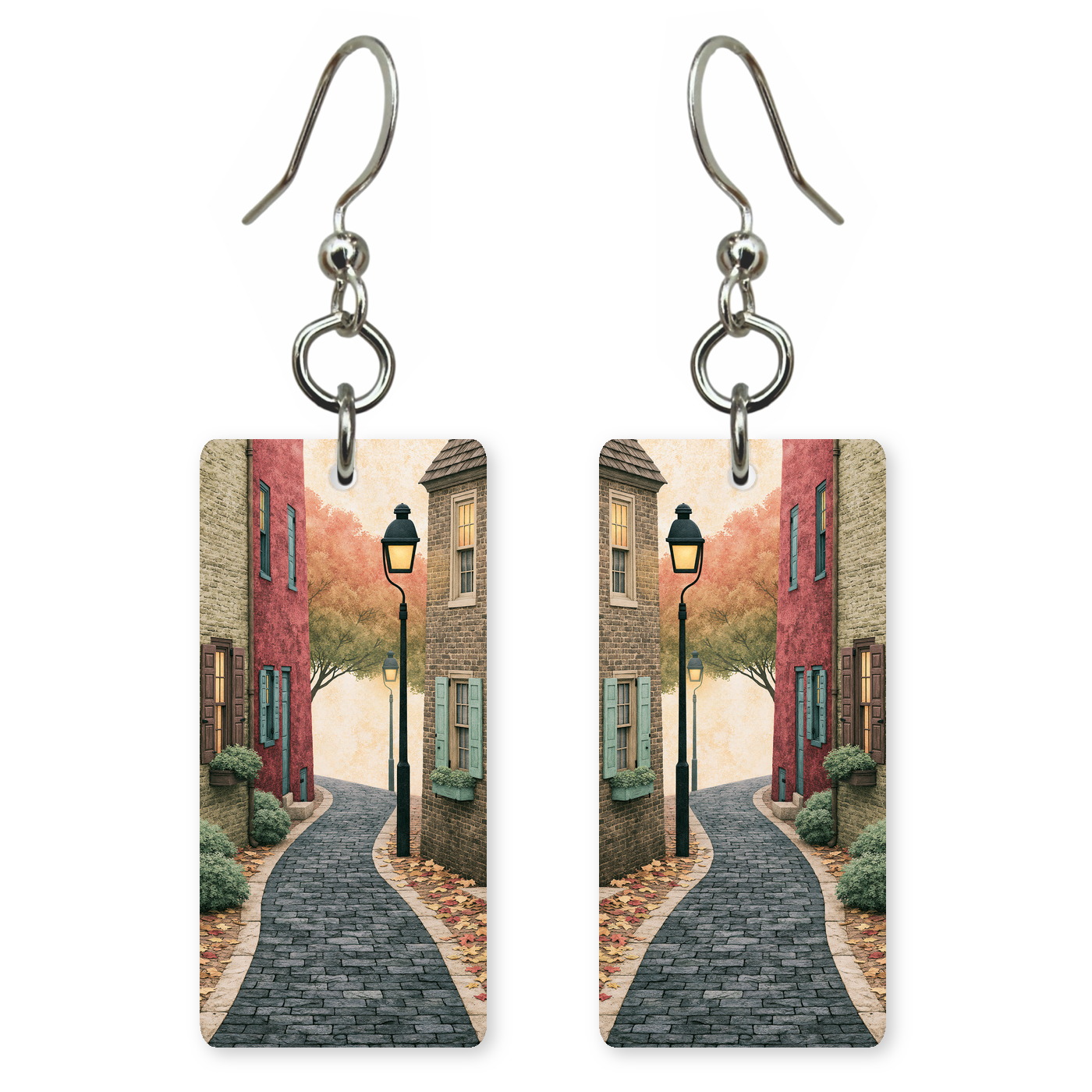 She's Choosing Massachusetts Earrings | Cobblestone Lamp Lane