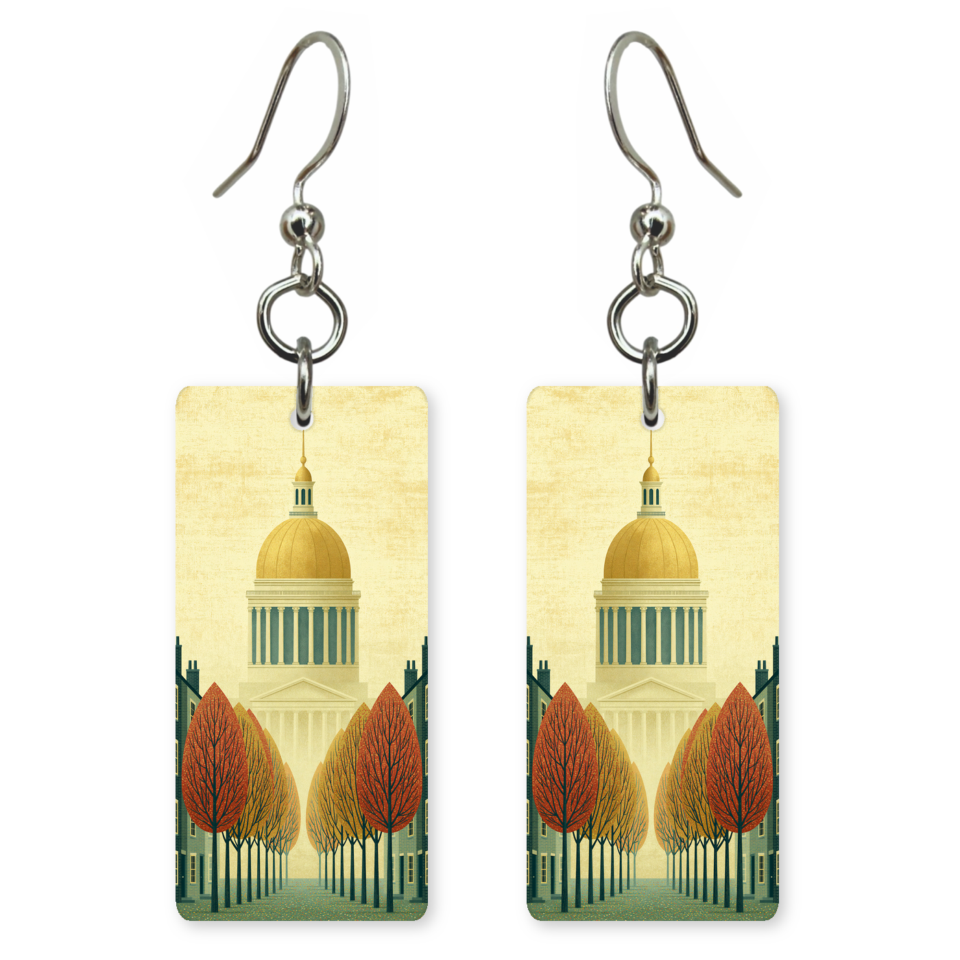 She's Choosing Massachusetts Earrings | Golden Dome Statehouse