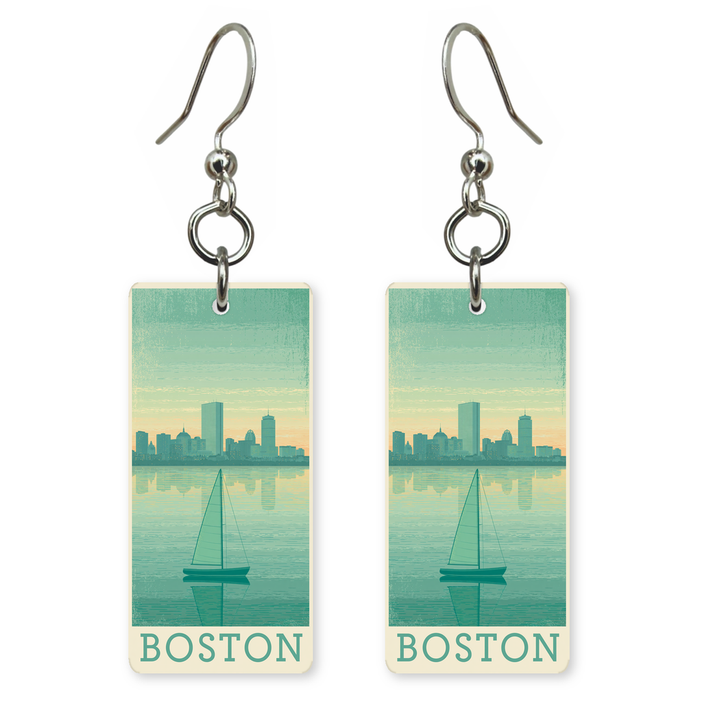 She's Choosing Massachusetts Earrings | Boston Skyline