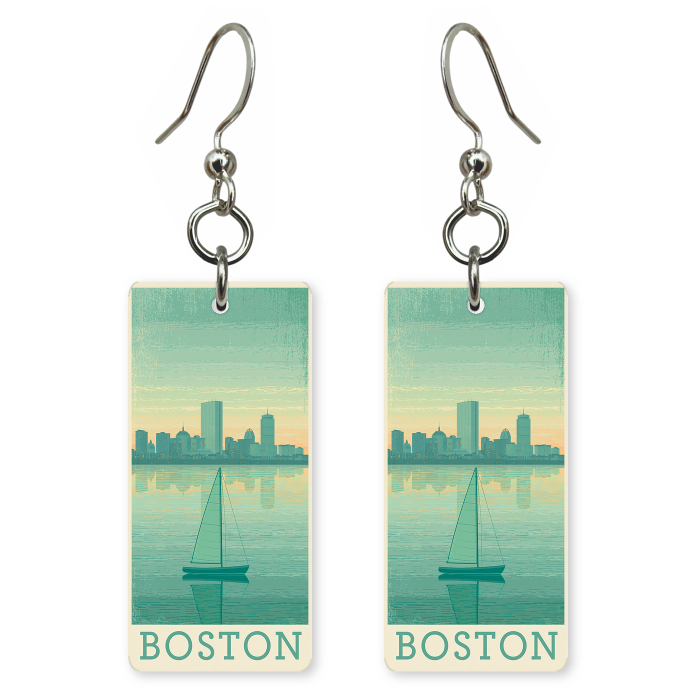 She's Choosing Massachusetts Earrings | Boston Skyline