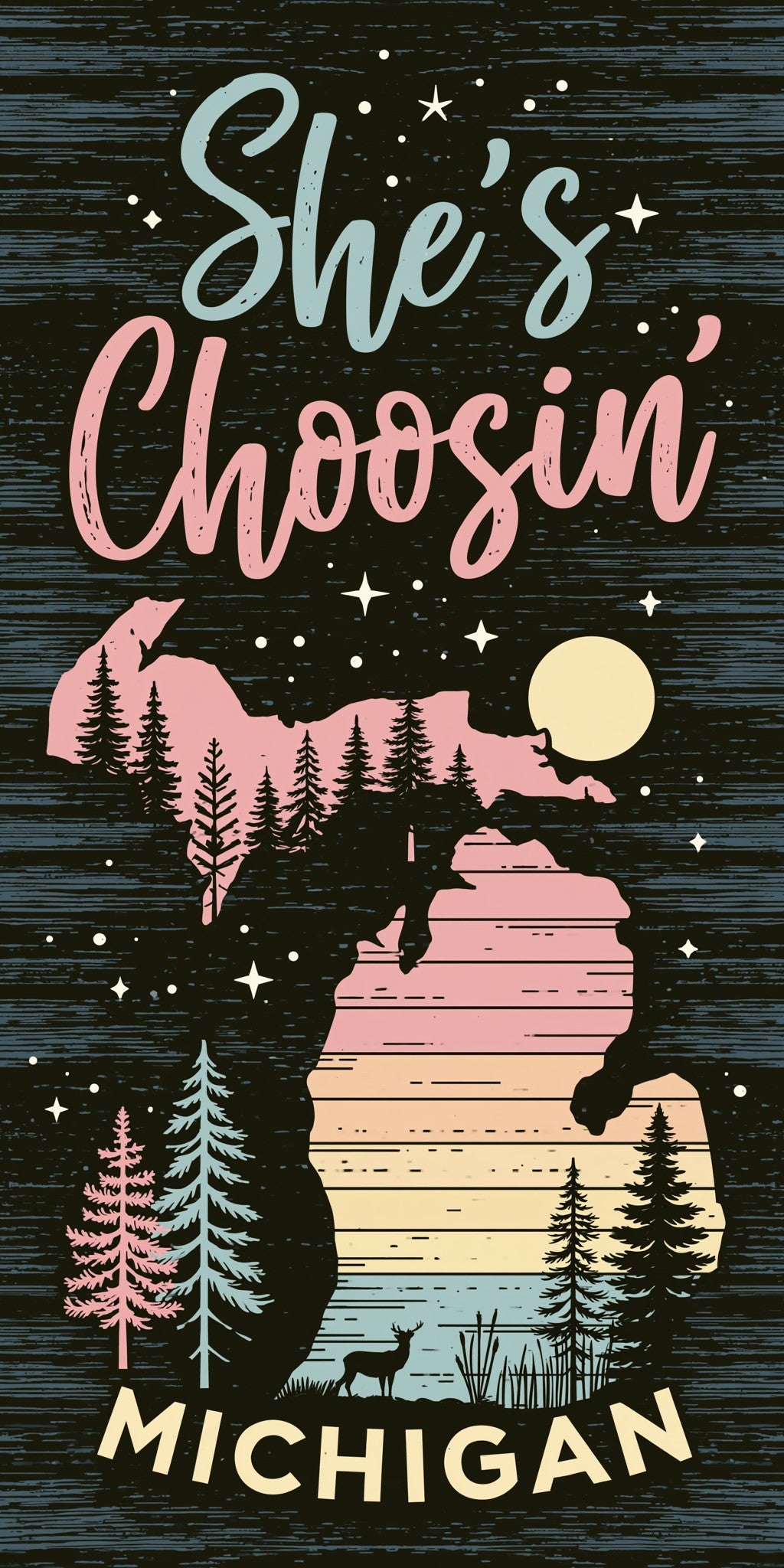 Night Sky Pines — full design art