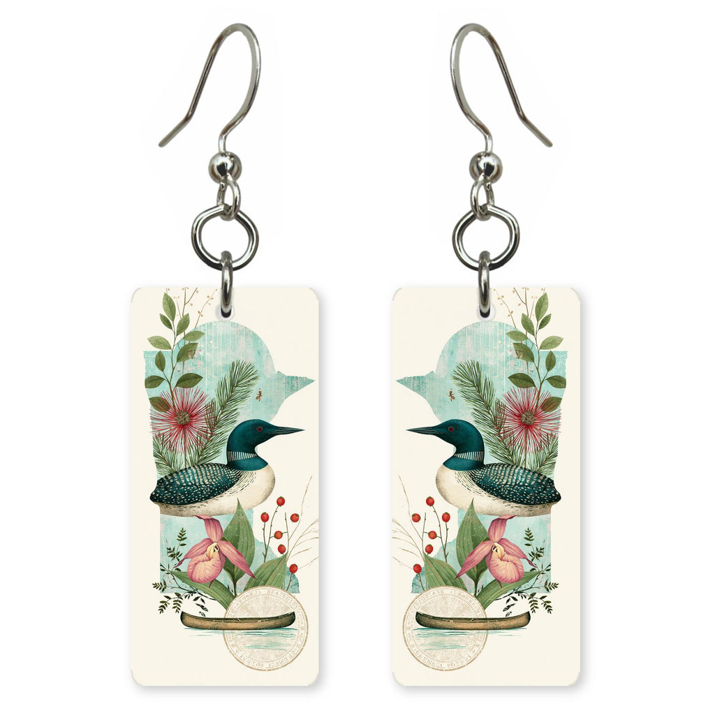 Loon Florals — She's Choosing earrings, shown as a pair