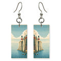Split Rock Lighthouse — She's Choosing earrings, shown as a pair