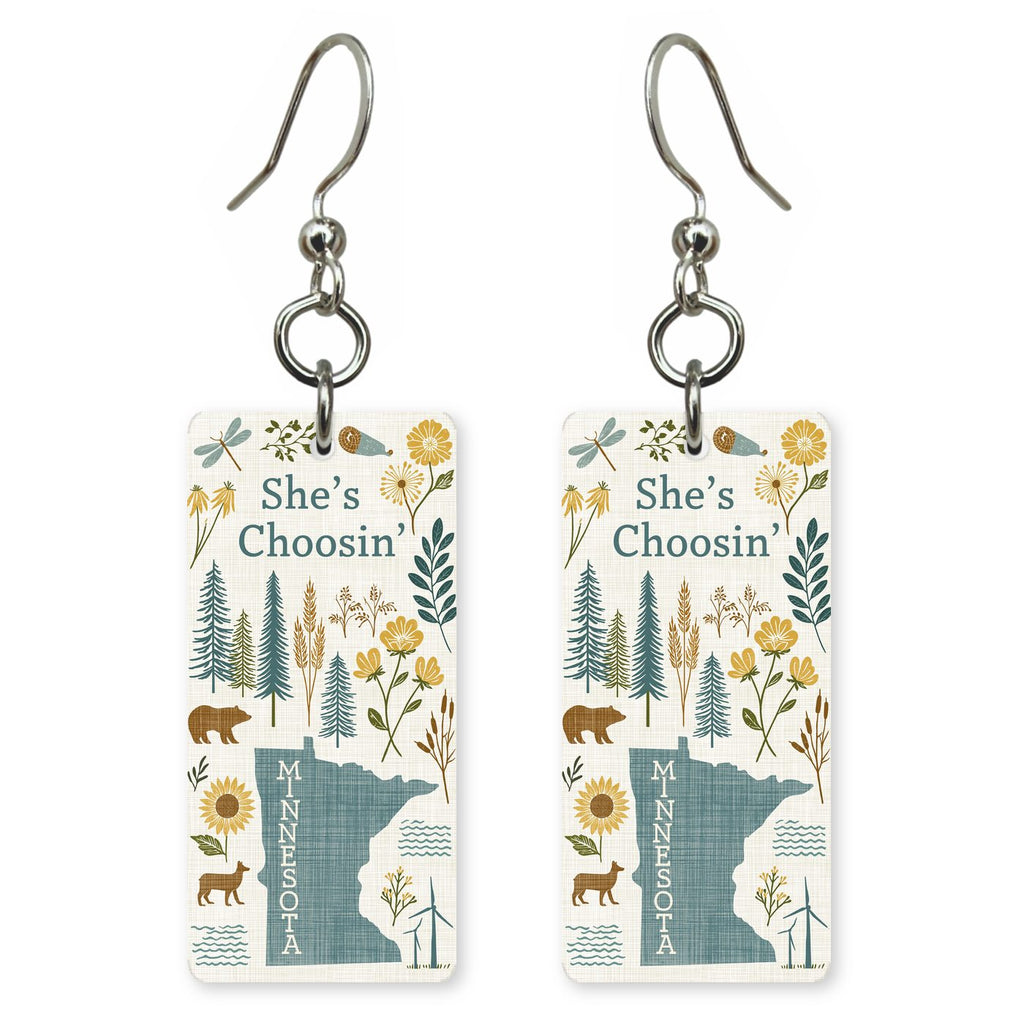 Nature Icons — She's Choosing earrings, shown as a pair