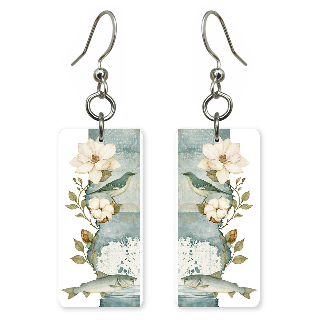 Magnolia Catfish — She's Choosing earrings, shown as a pair