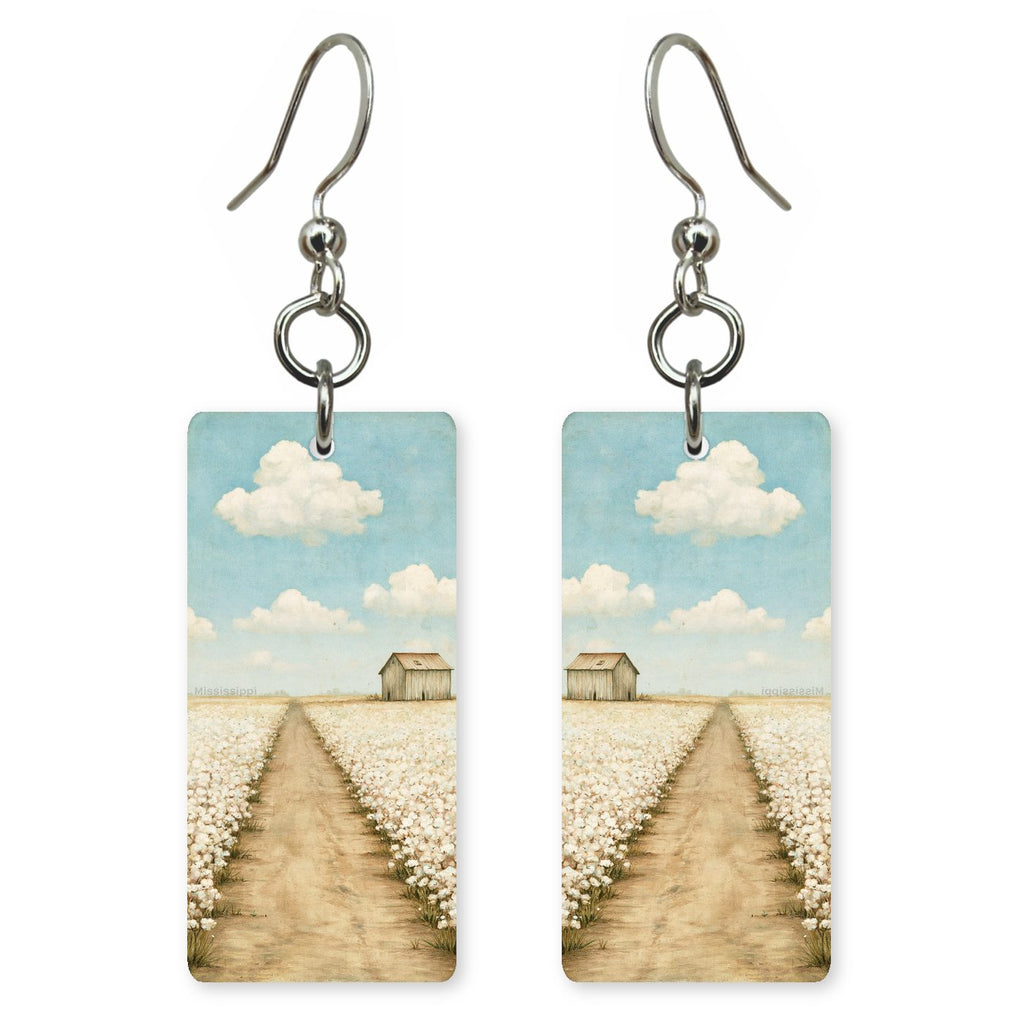 Cotton Field — She's Choosing earrings, shown as a pair