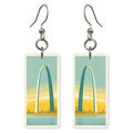Gateway Arch Poster — She's Choosing earrings, shown as a pair