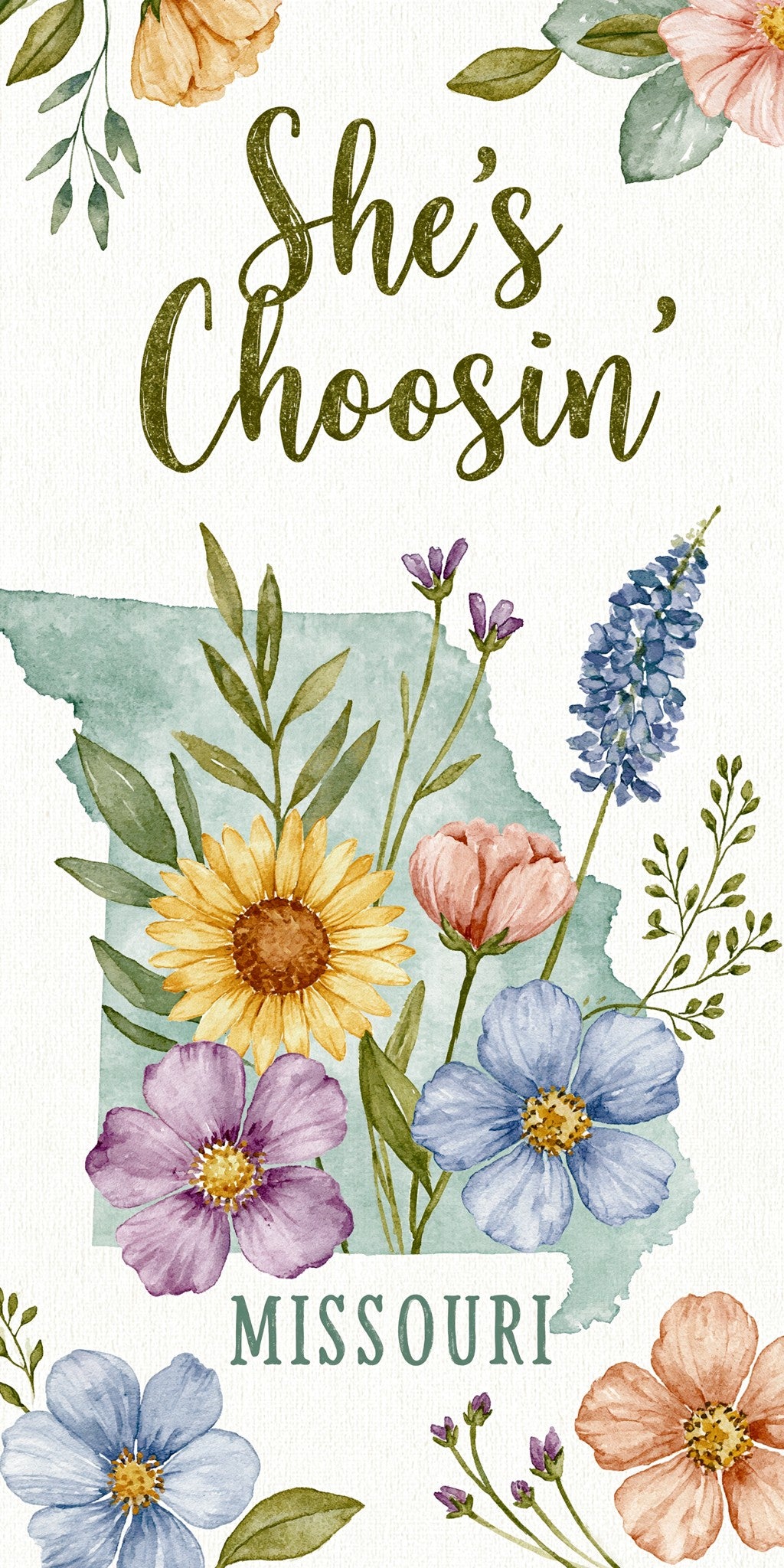 Watercolor Florals — full design art