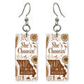 Autumn Harvest — She's Choosing earrings, shown as a pair