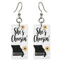 Dot Sunflower — She's Choosing earrings, shown as a pair