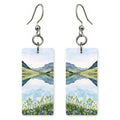 Mountain Lake Reflection — She's Choosing earrings, shown as a pair