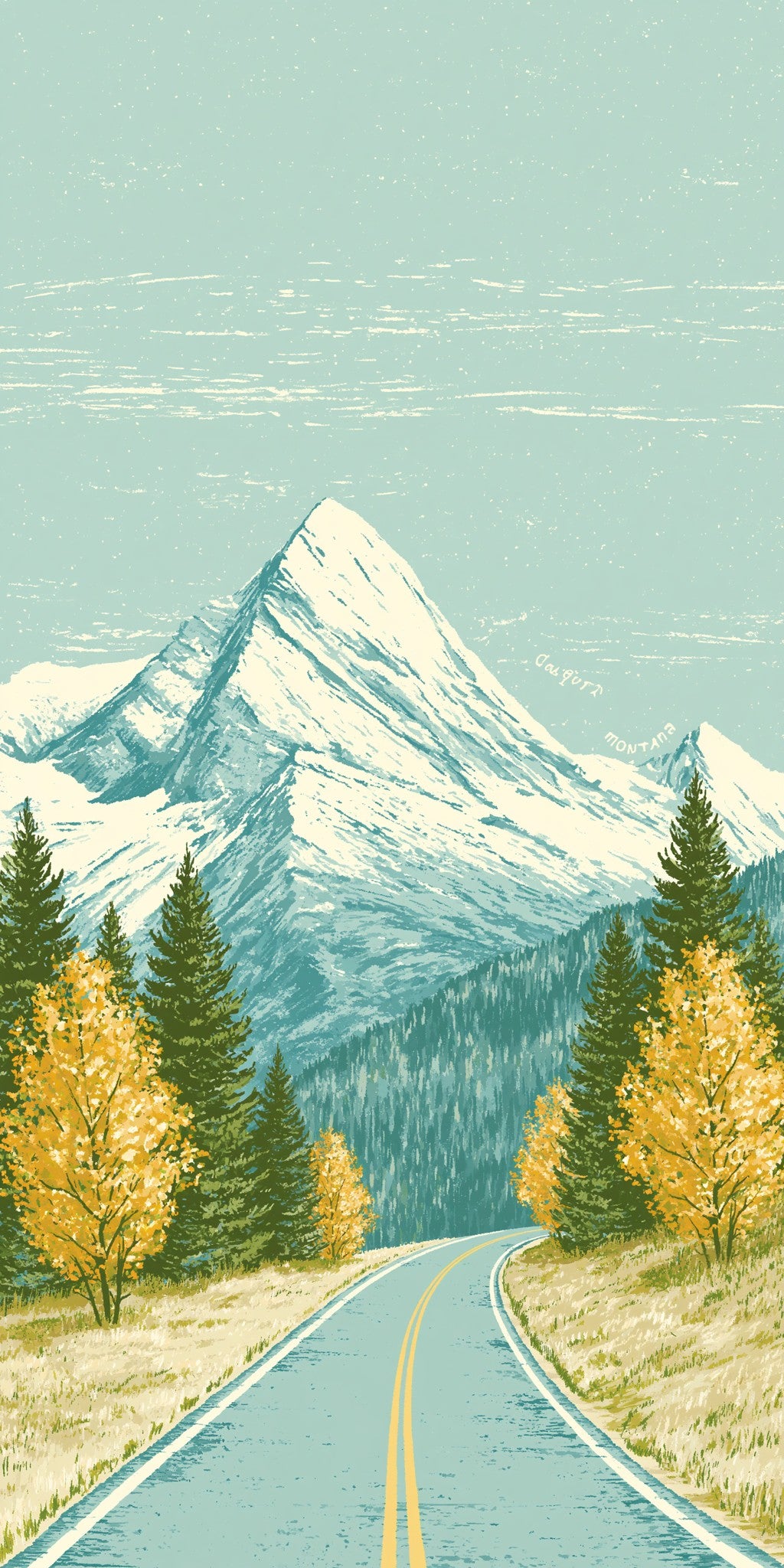 Mountain Road Autumn — full design art