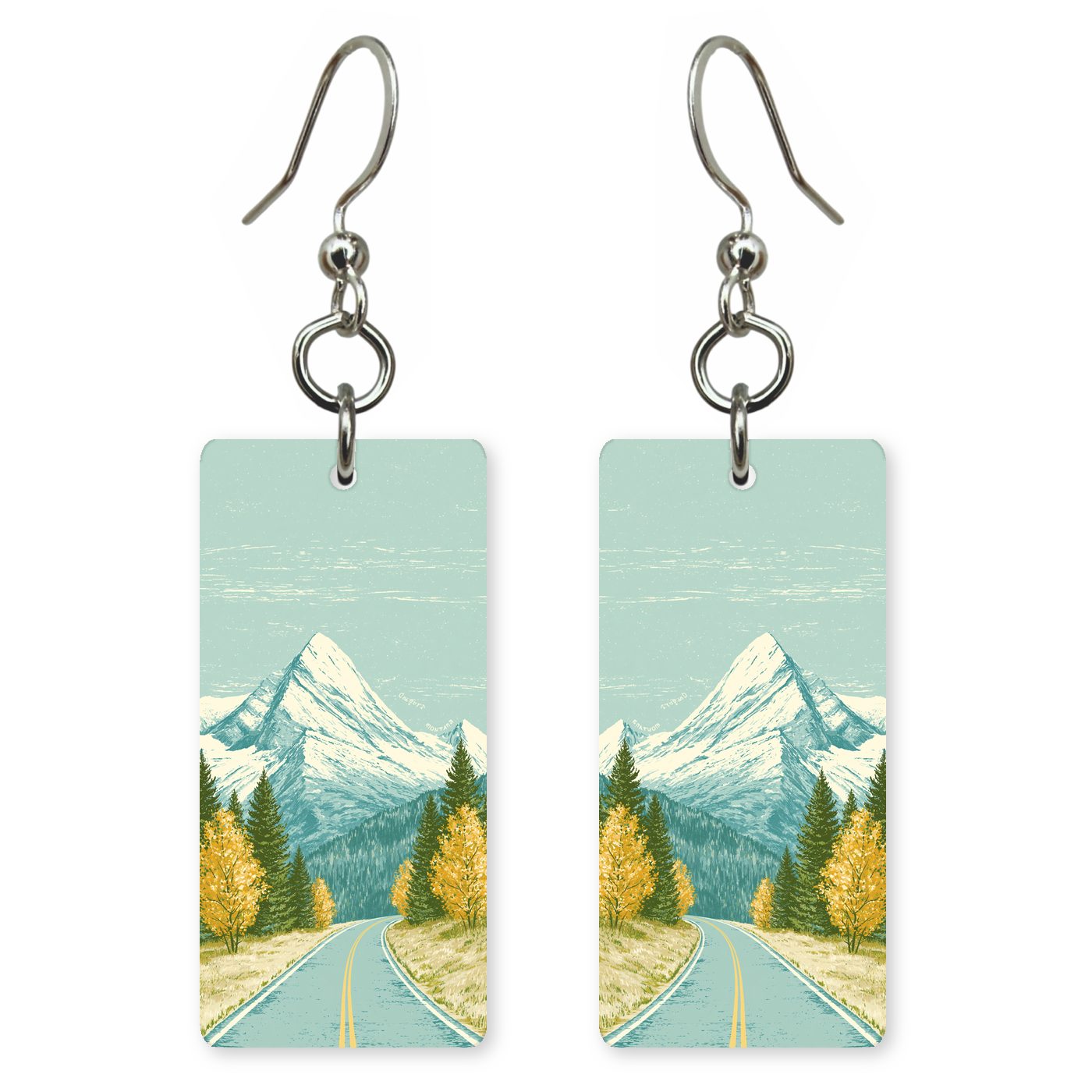 Mountain Road Autumn — She's Choosing earrings, shown as a pair
