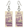Lupine — She's Choosing earrings, shown as a pair