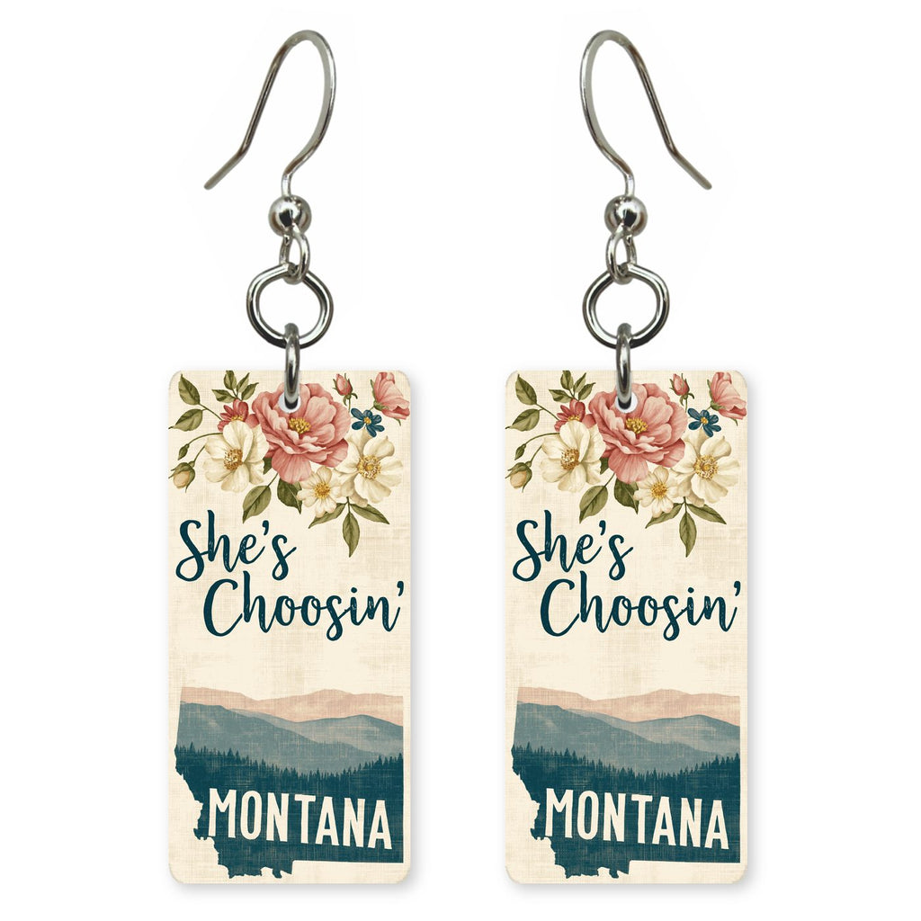 Rose Mountains — She's Choosing earrings, shown as a pair