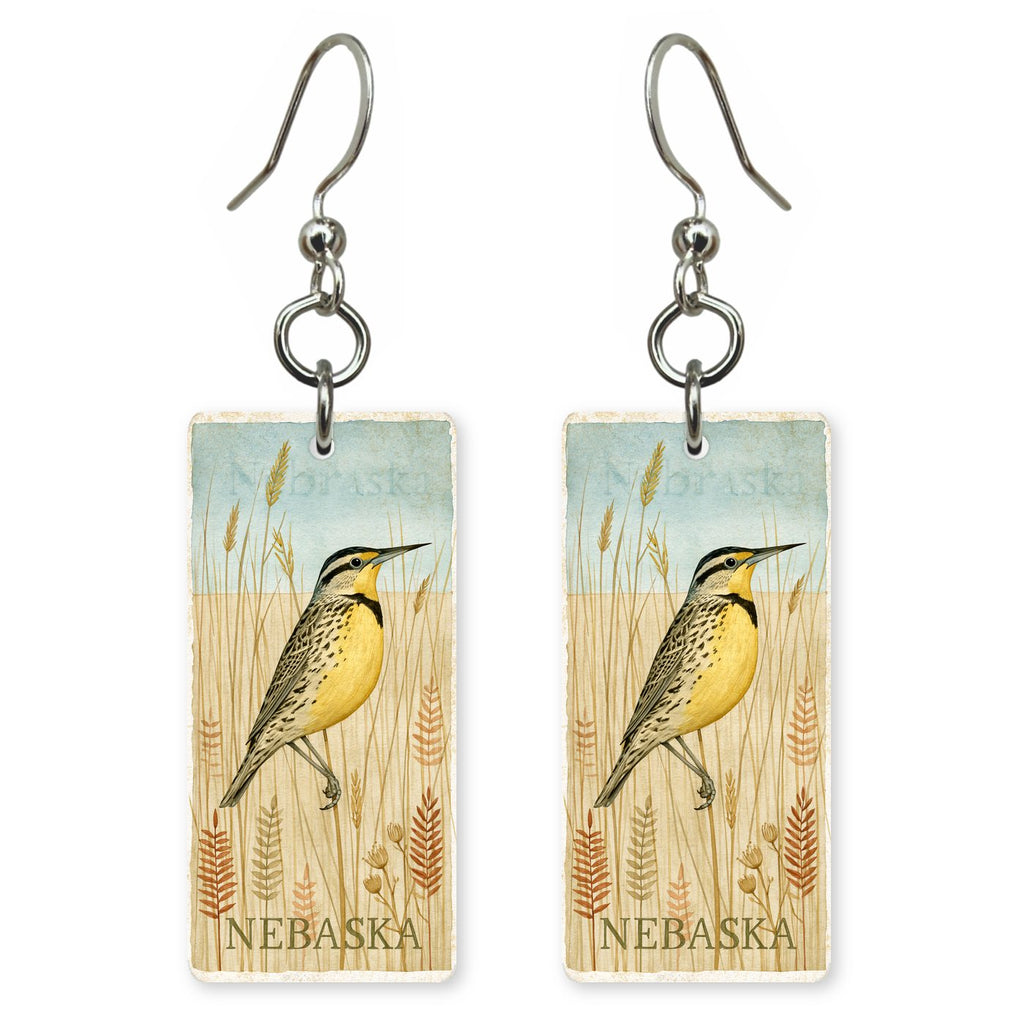 Meadowlark — She's Choosing earrings, shown as a pair