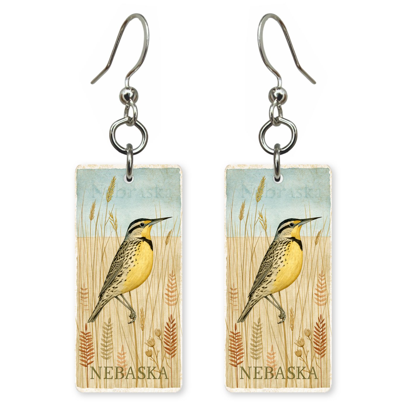Meadowlark — She's Choosing earrings, shown as a pair