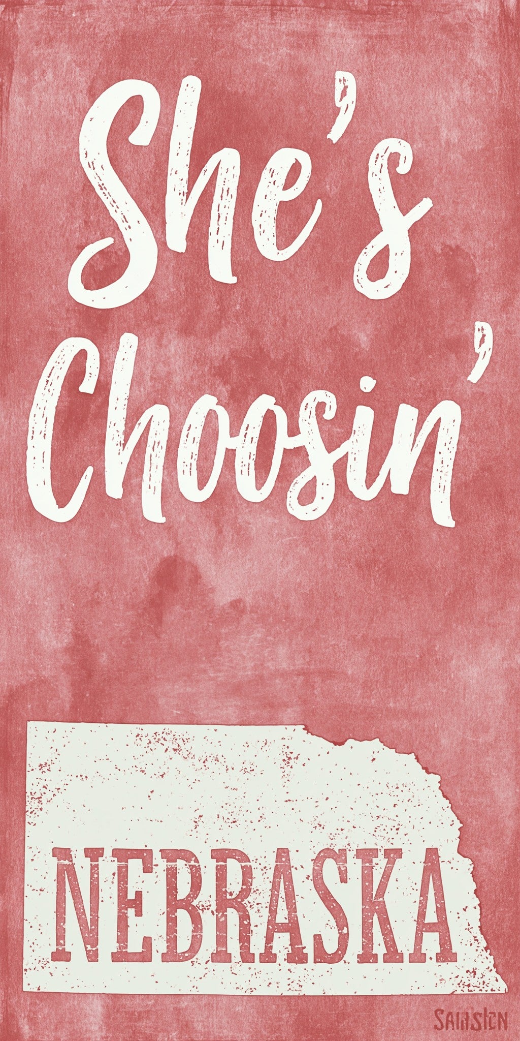 Red Watercolor — full design art