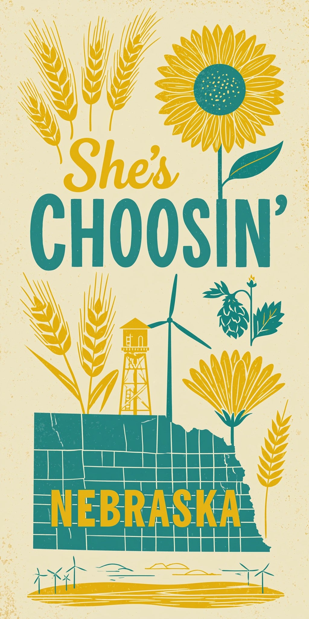 Sunflower Wheat — full design art