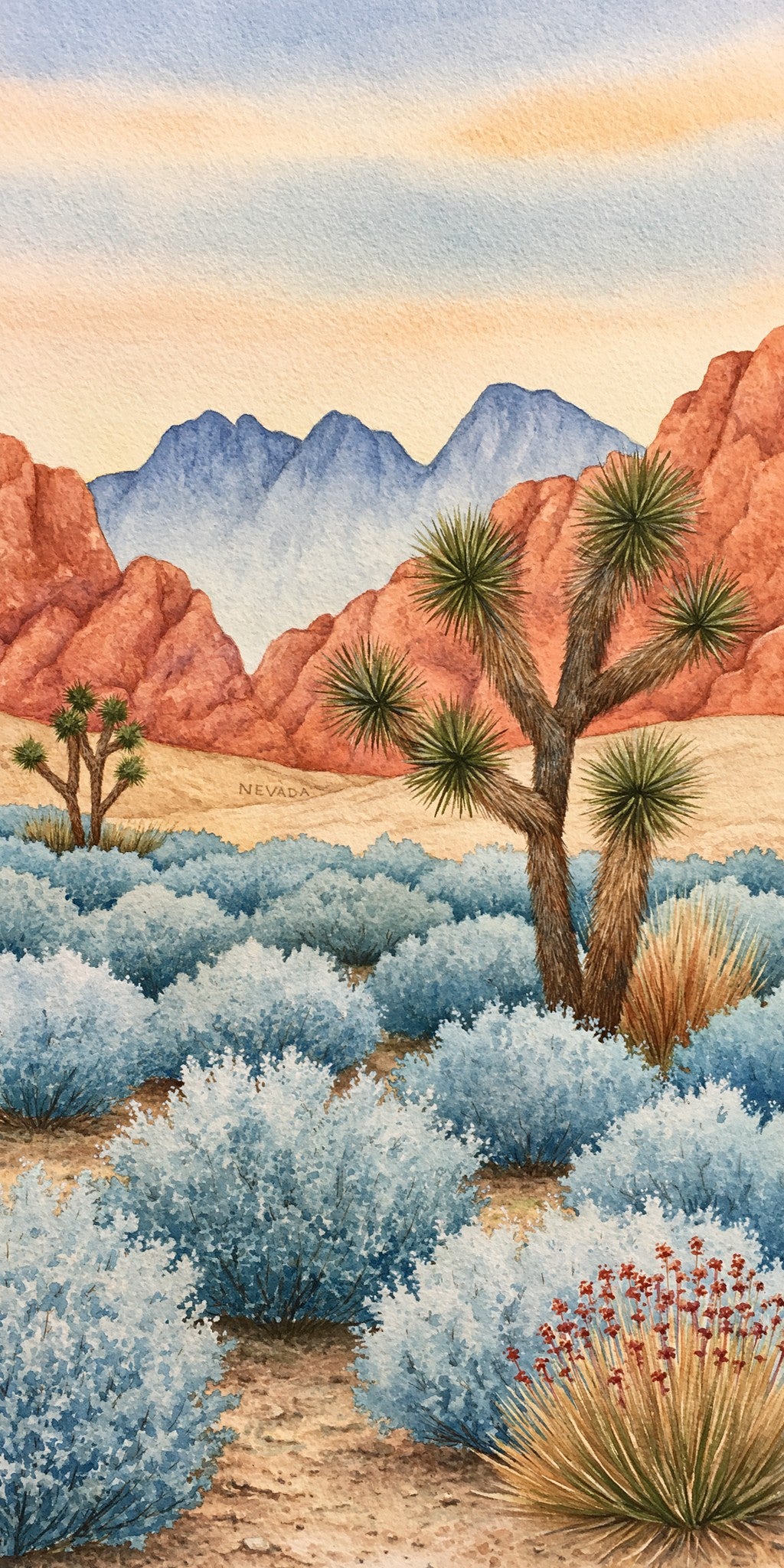 Red Rock Joshua Trees — full design art