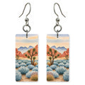 Red Rock Joshua Trees — She's Choosing earrings, shown as a pair