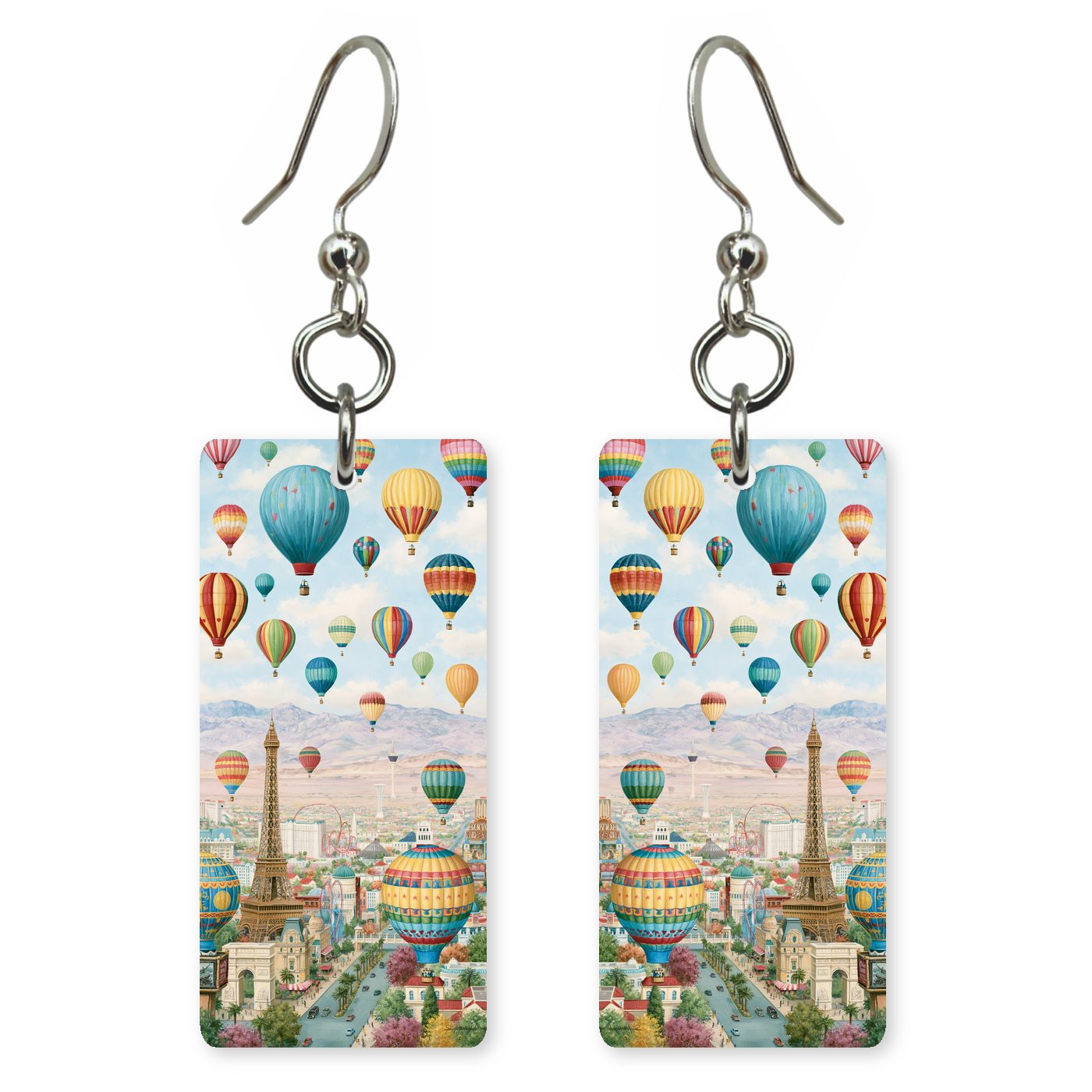 Las Vegas Art — She's Choosing earrings, shown as a pair