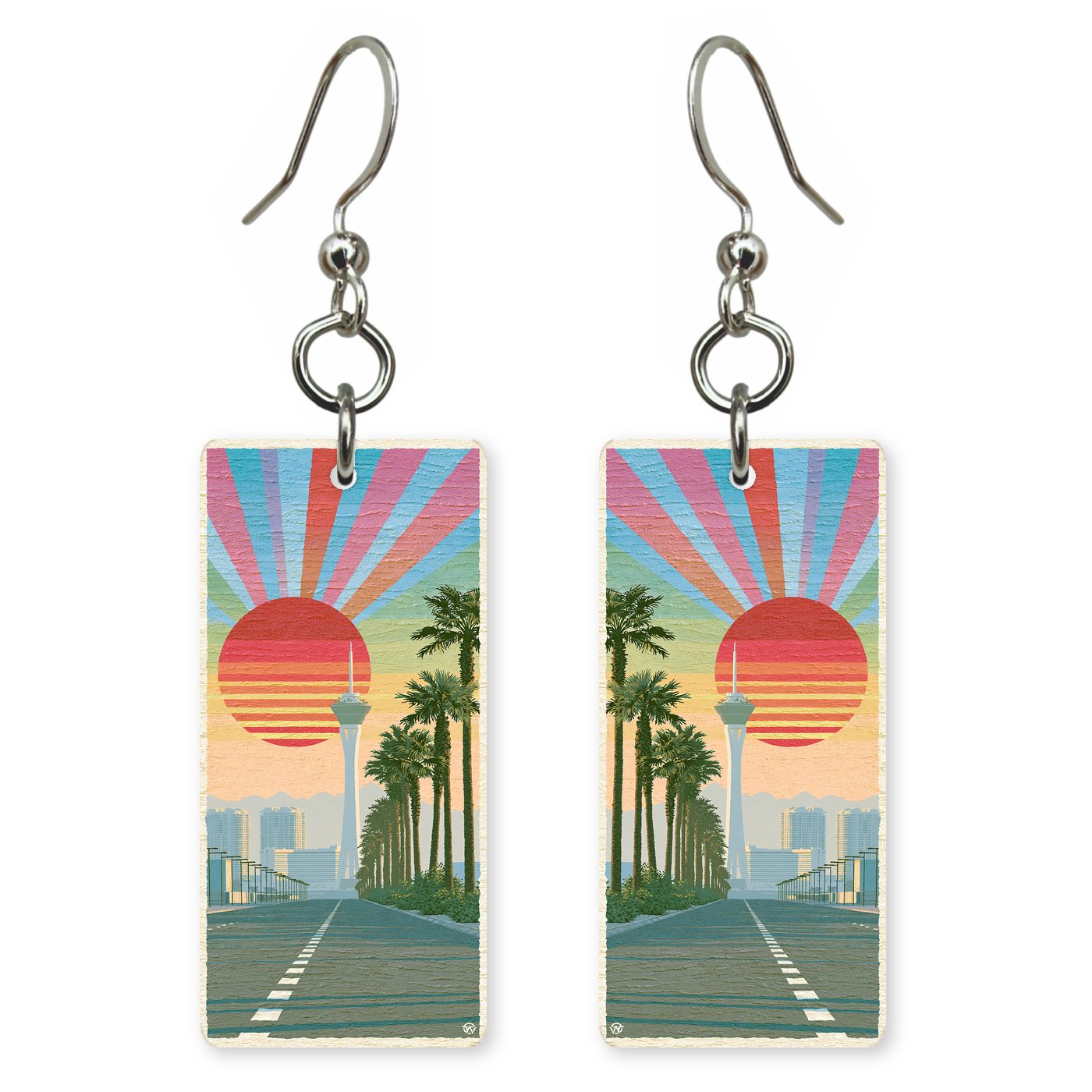 Las Vegas Art — She's Choosing earrings, shown as a pair