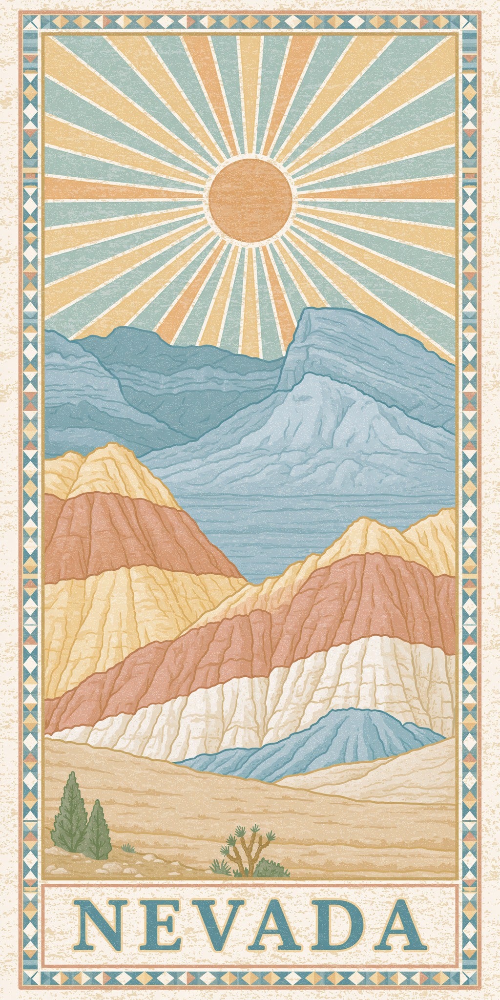 Red Rock Canyon Calico — full design art