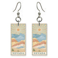 Red Rock Canyon Calico — She's Choosing earrings, shown as a pair