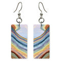 Red Rock Canyon Strata — She's Choosing earrings, shown as a pair