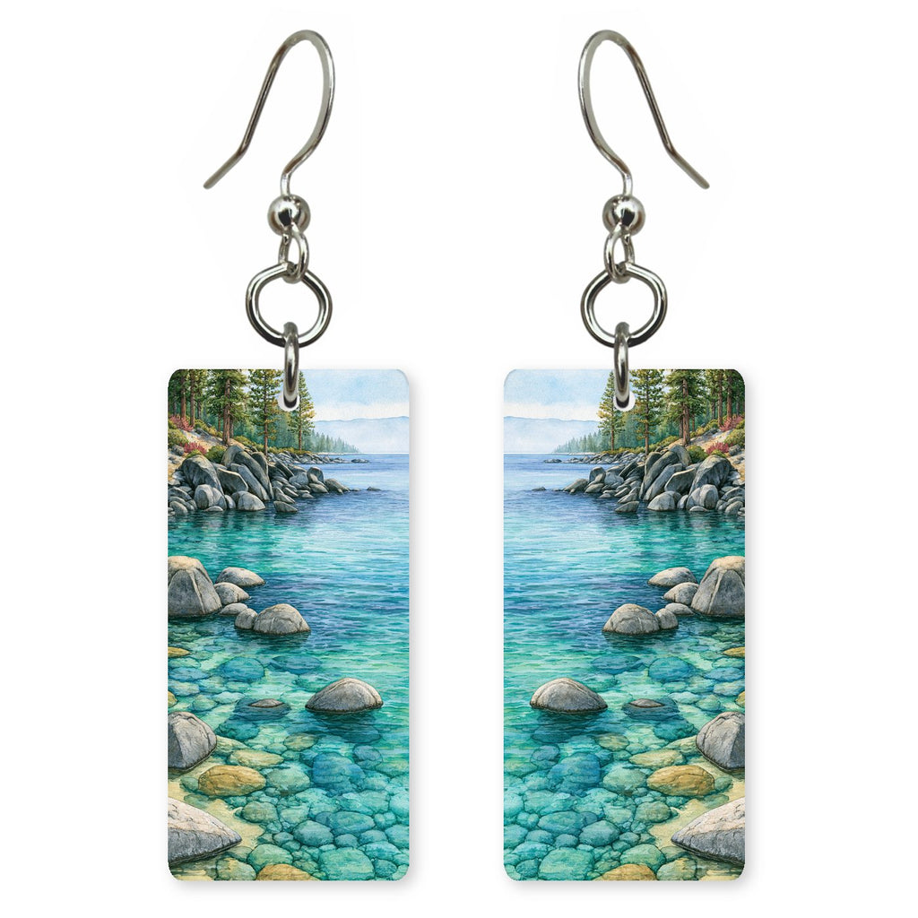 Sand Harbor Turquoise Coves — She's Choosing earrings, shown as a pair