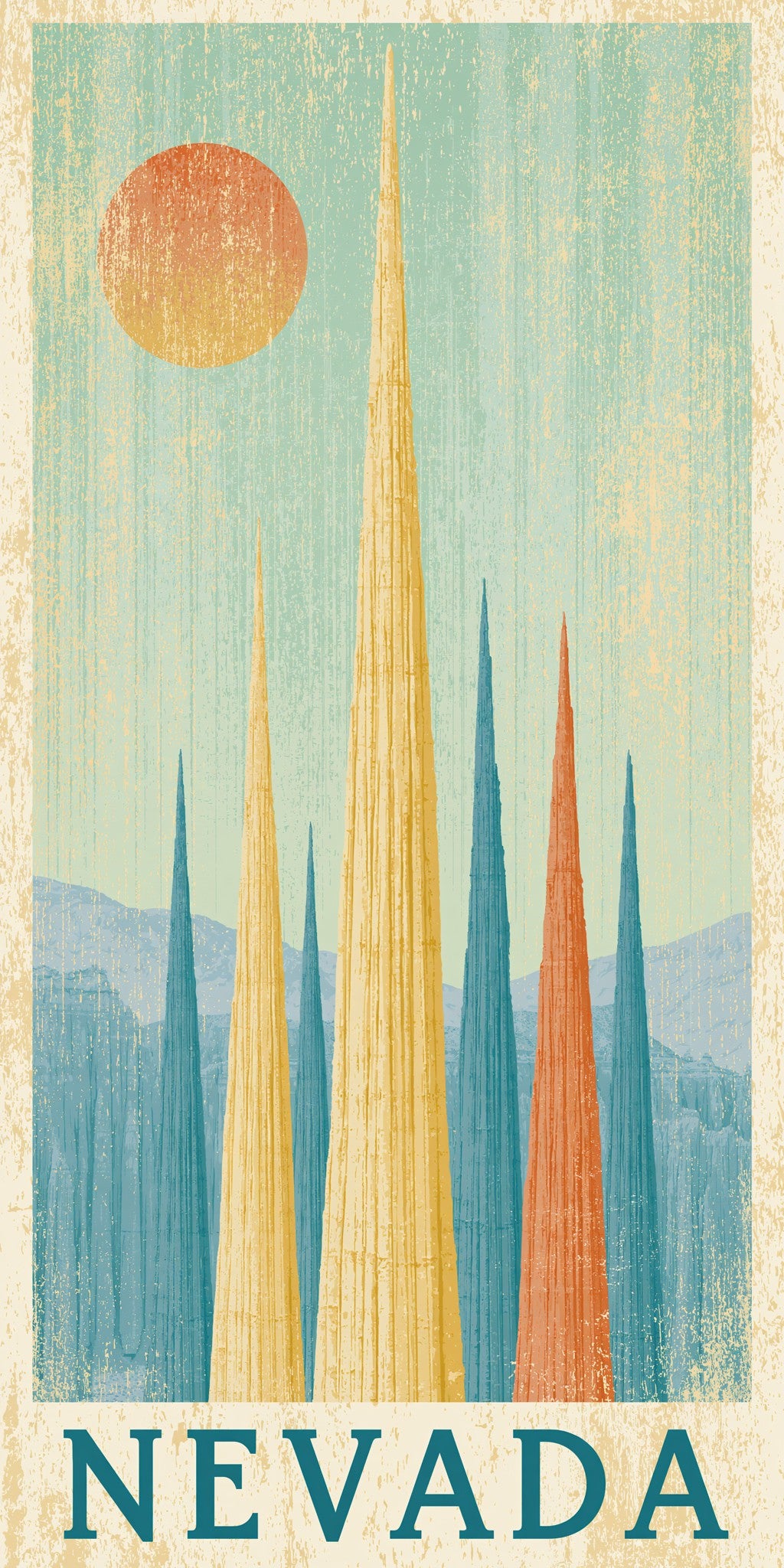Cathedral Gorge Spires Text — full design art