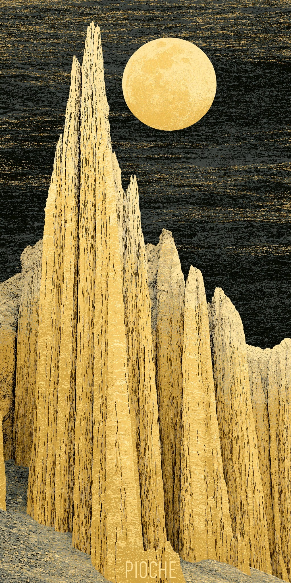 Cathedral Gorge Text Pioche — full design art