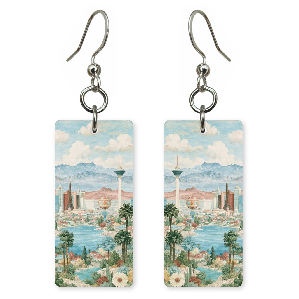 Las Vegas Art — She's Choosing earrings, shown as a pair