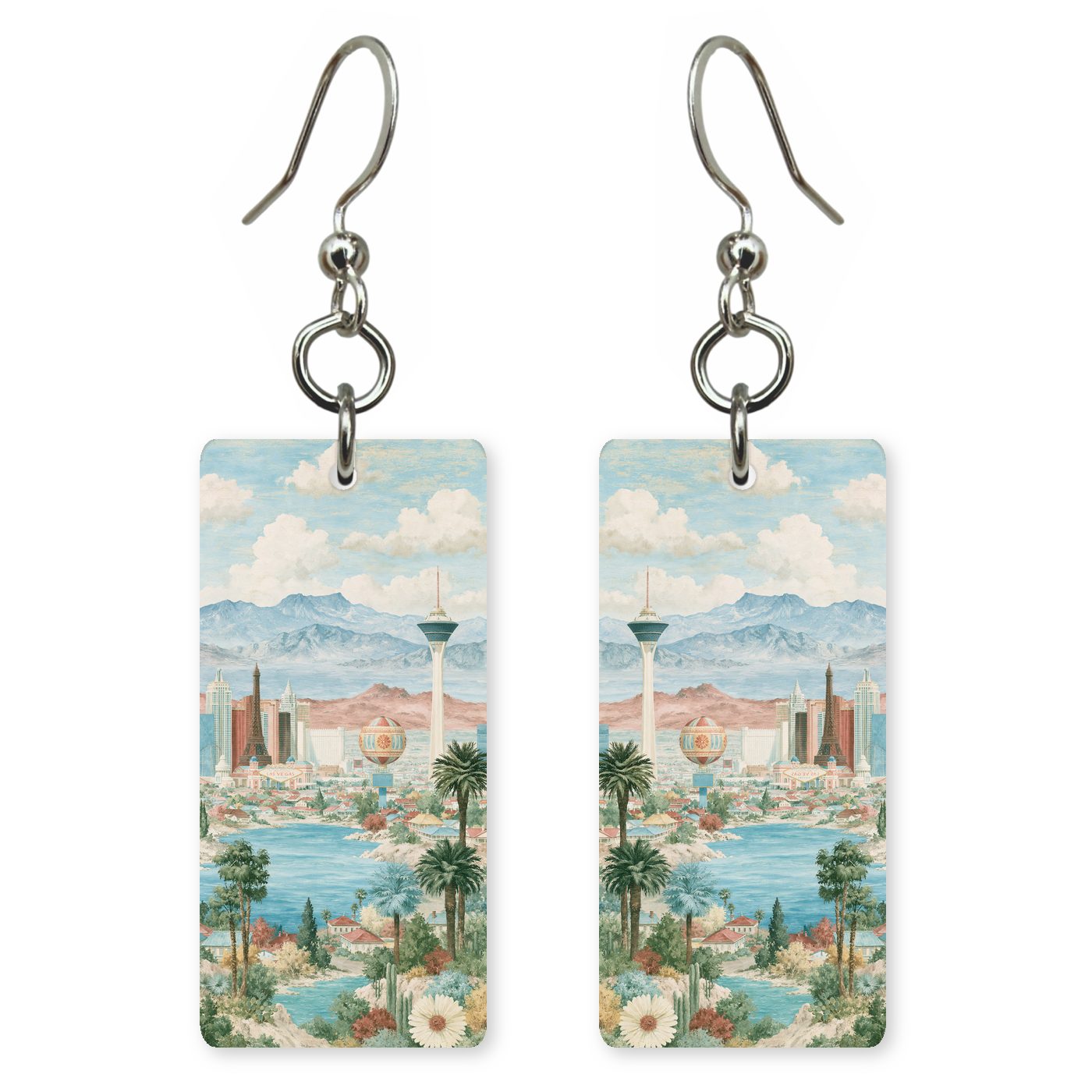 Las Vegas Art — She's Choosing earrings, shown as a pair